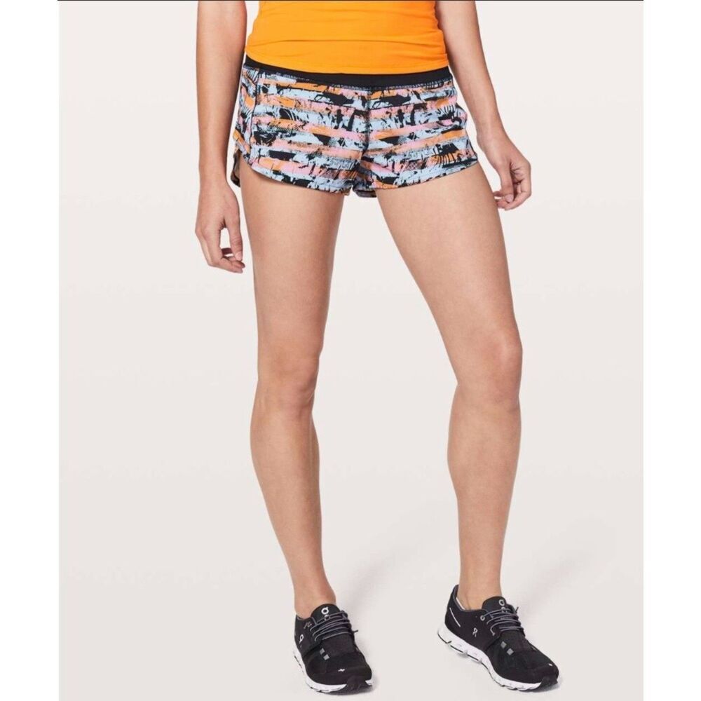 Lululemon Speed Up Short 2.5 Rare Inversion Multi Size 4 Activewear Running - Picture 3 of 11